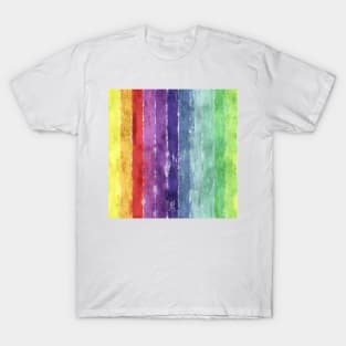 Geometric Stripes Watercolor T-Shirt